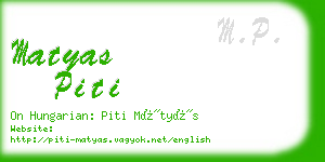 matyas piti business card